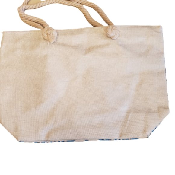 Evil Eye Canvas Beach Bag Tote - Picture 2 of 2